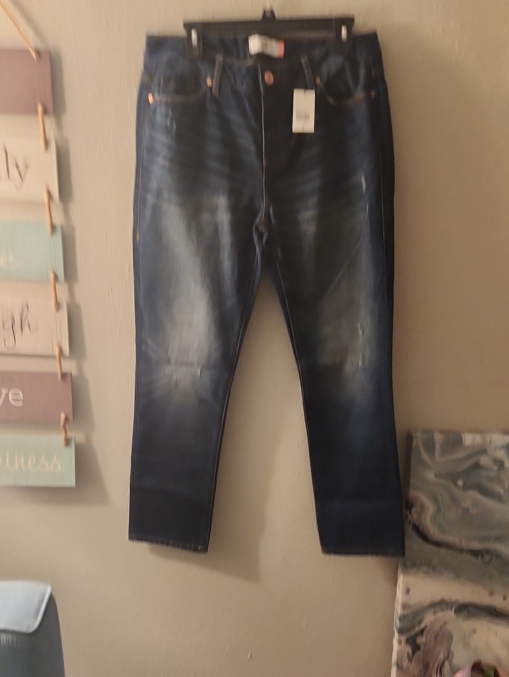 CAbi Women's Slim Dark Blue Washed Jeans